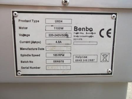 Benbo 20 Quart Spiral Dough Mixer (U604)