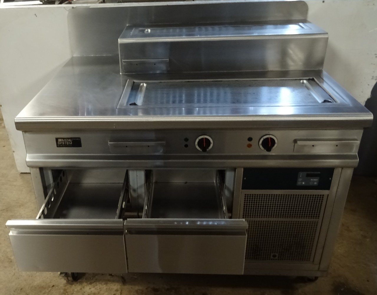 MENU SYSTEM Bespoke Electric Griddle Station with Chilled Drawers – CLEARANCE ITEM