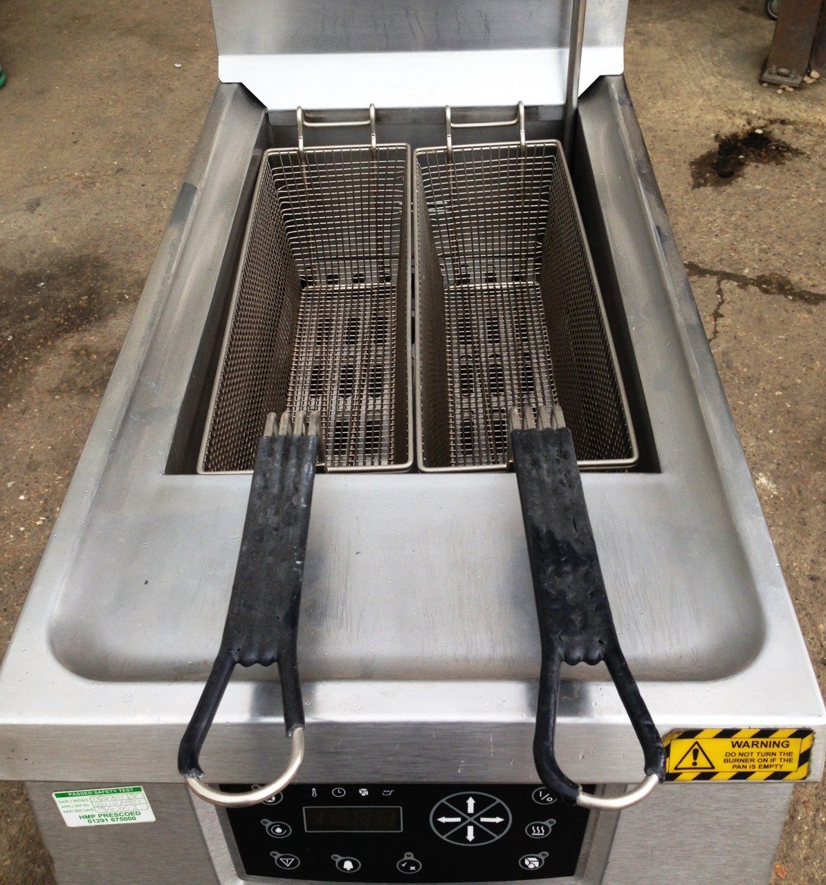 FALCON Infinity Gas Single Well Twin Basket Fryer with Filtration