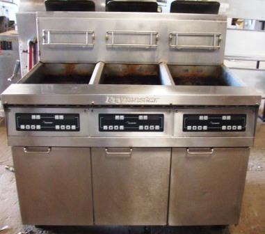 FRYMASTER H50 Triple Well Gas Fryer with Auto Filtration System 1
