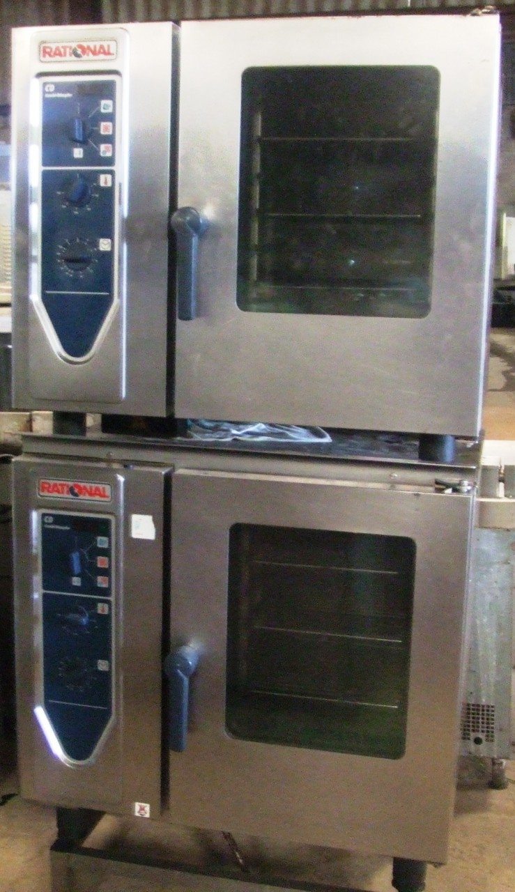 RATIONAL CD Stacked 6 and 6 Grid Electric Combi Ovens