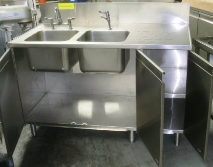 SISSON 2 Bowl Single Drainer Sink with Cupboards & Taps