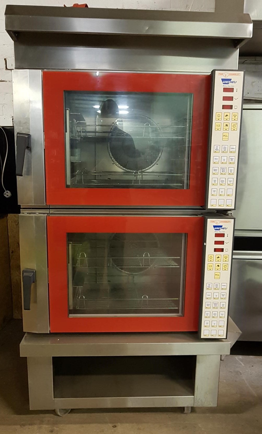 TOM CHANDLEY TC4C Stacked Electric Bake Off Convection Ovens with Condense Hood