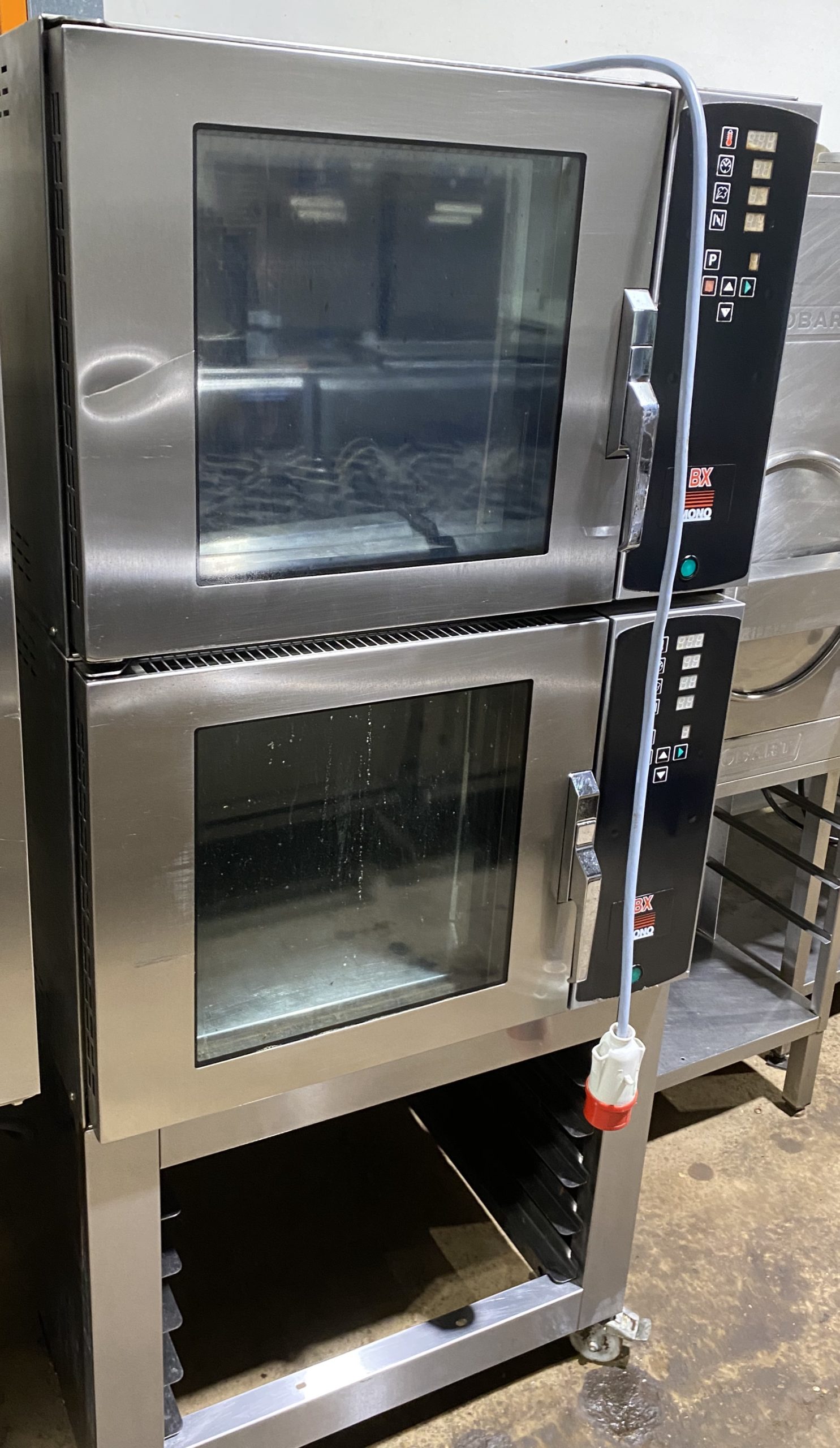 MONO stacked pair BX Bake Off Convection Ovens with Stand