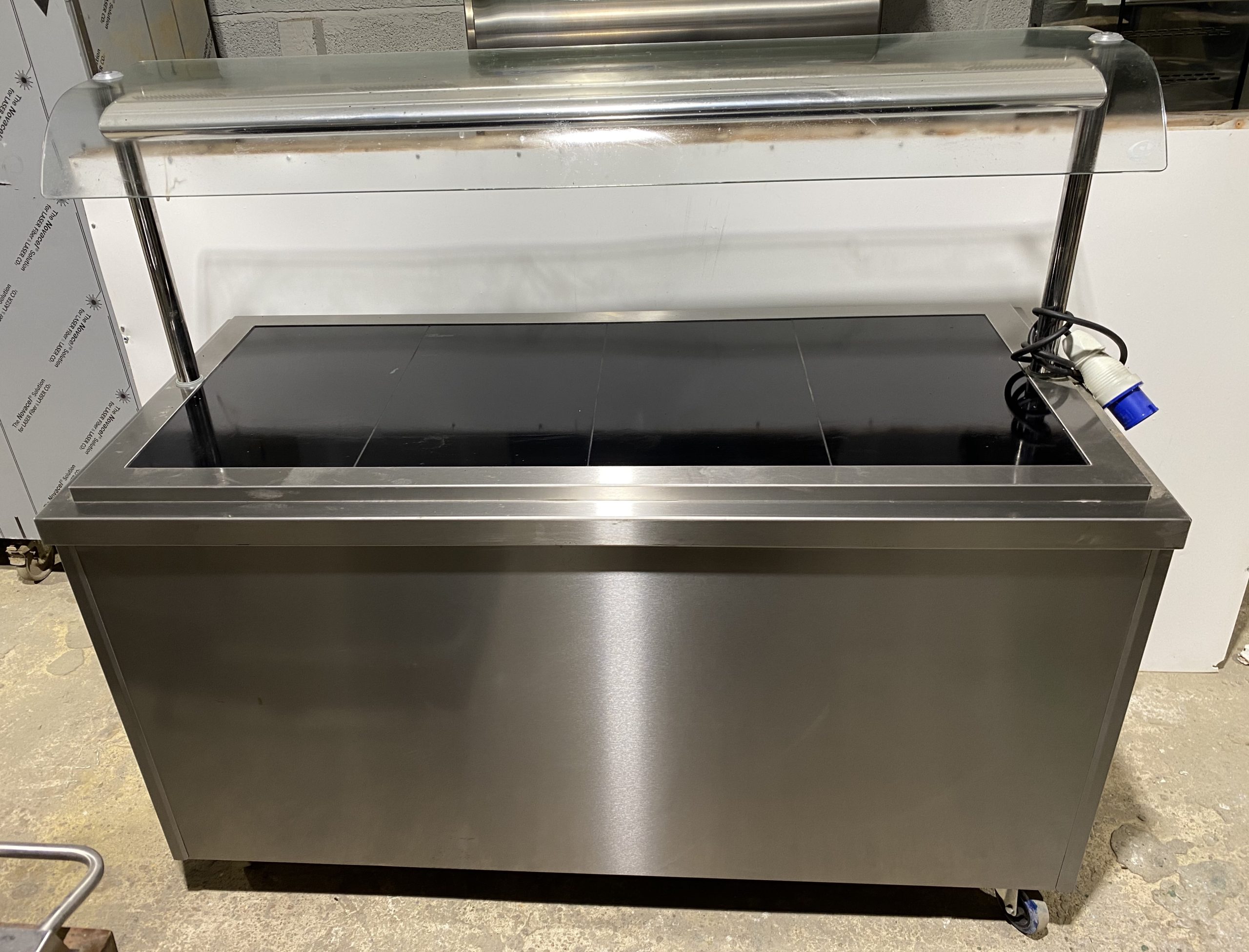 CED Fabrications Glazed Ceramic Heated Servery with Hot Cupoboard