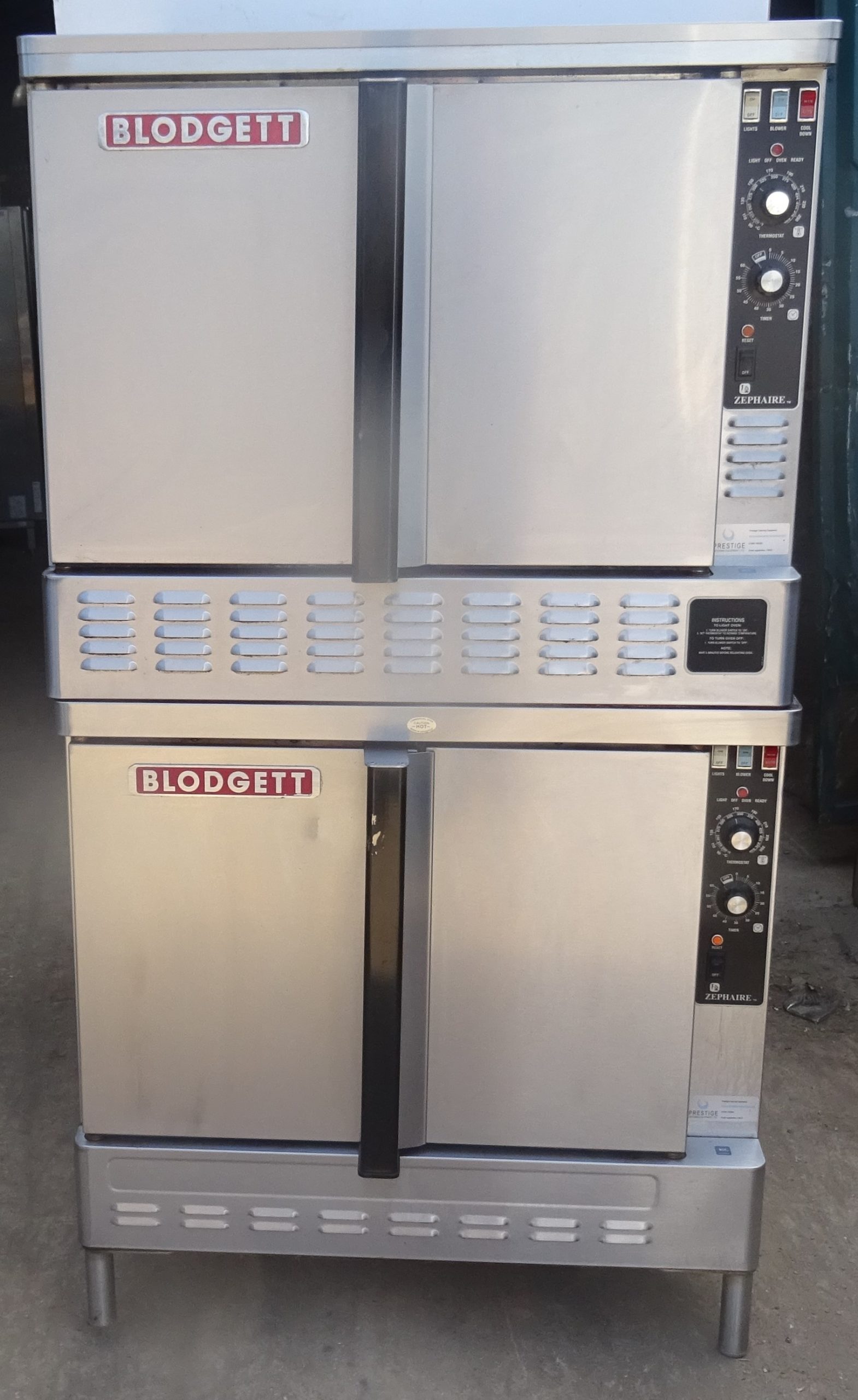 Blodgett Zephaire Stacked FanOvens