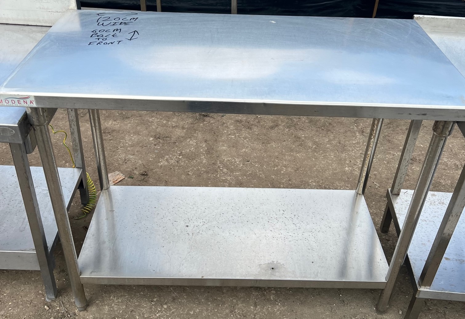 120cm Wide Stainless Steel Prep Table
