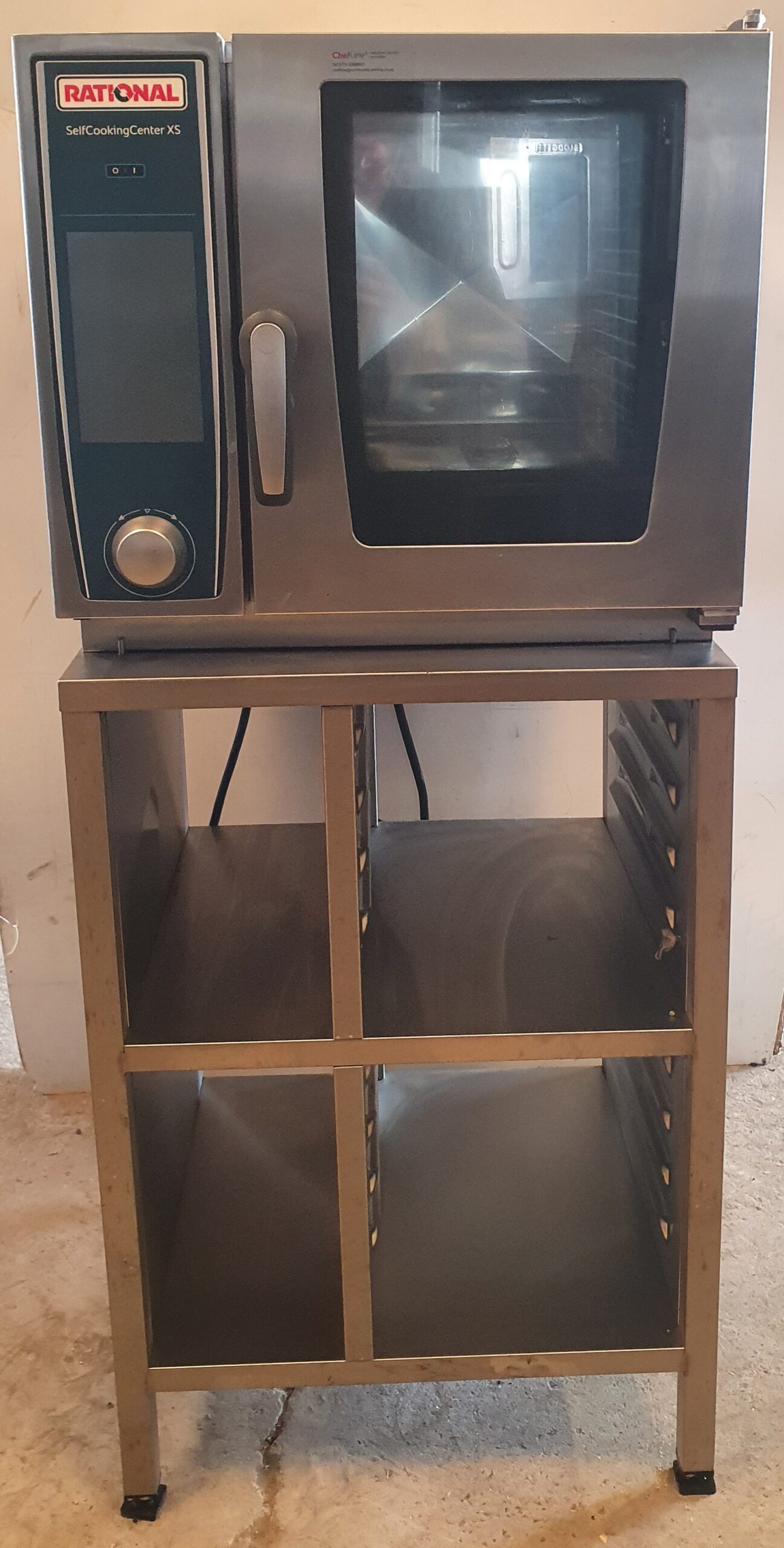 RATIONAL SCC XS Electric 6 Grid with Floor Stand – Stunning Condition!